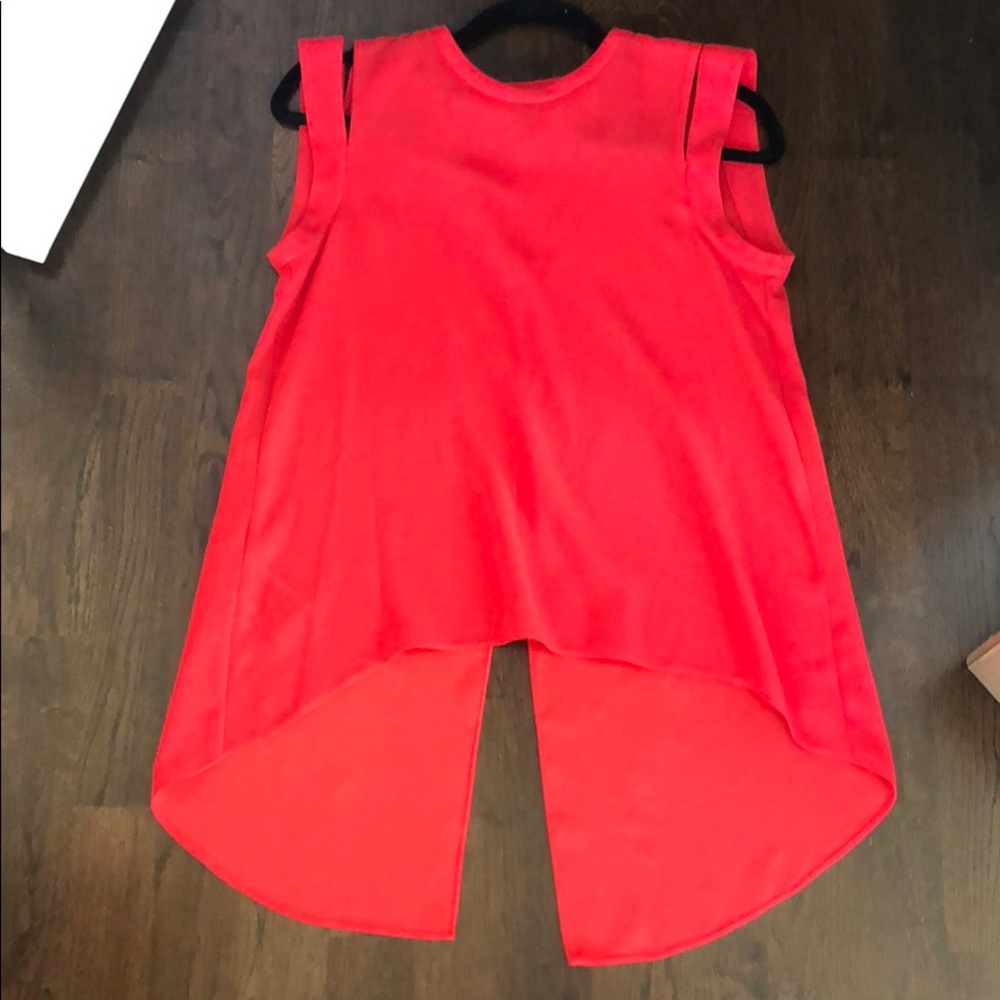 Xs BCBG red work top